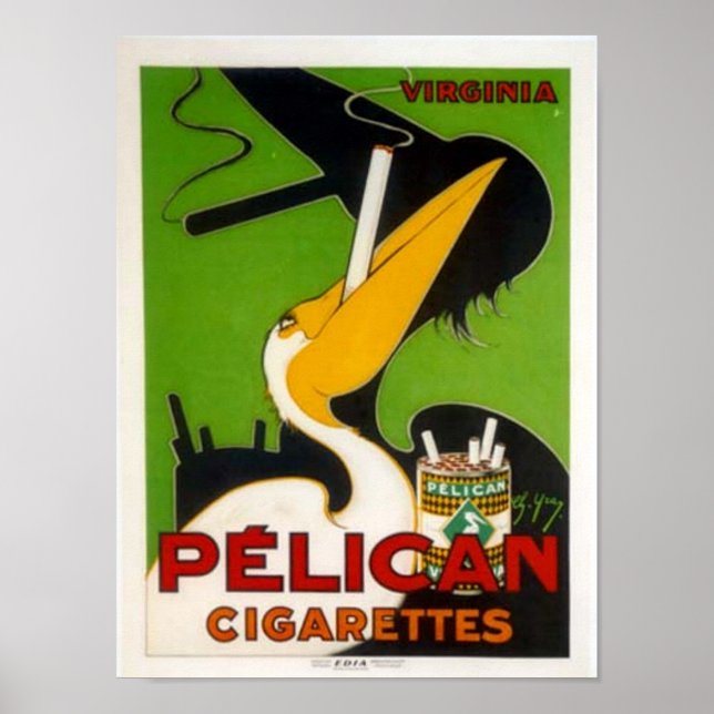 Poster Cigarettes pélicanes (Devant)