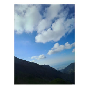 Poster Cimes des Carpates sous un ciel bleu – Photographi