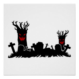 Poster Cimetière d'Halloween