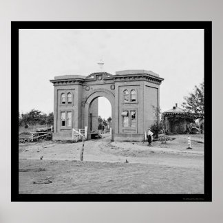 Poster Cimetière Gatehouse à Gettysburg 1863