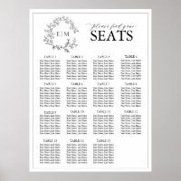 Cimetière noir blanc Monogramme Mariage Siège