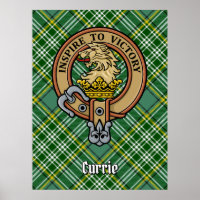Cimier de lion Clan Currie sur Tartan