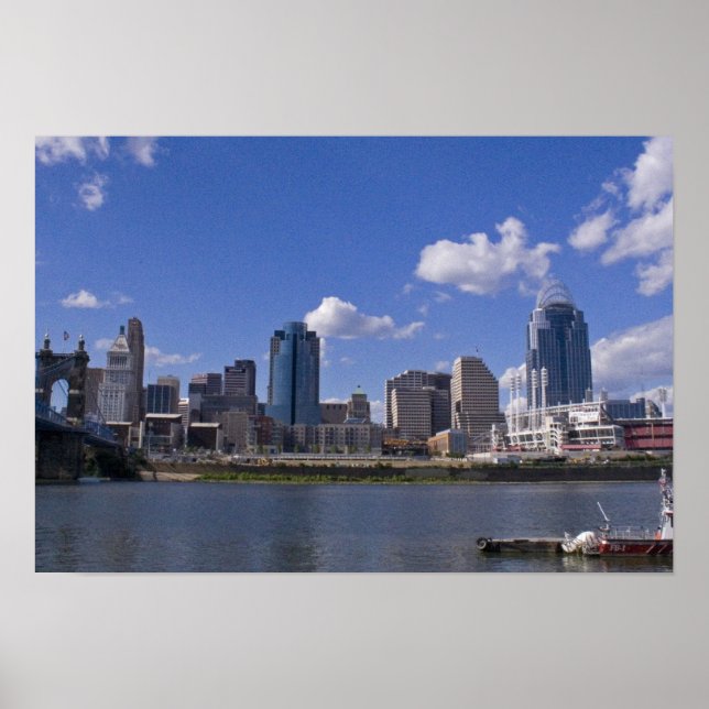 Poster Cincinnati Cityscape (Devant)