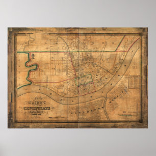 Poster Cincinnati, Ohio (1838)