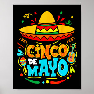 Poster Cinco De Mayo Chapeau Mexicain Fiesta Piment