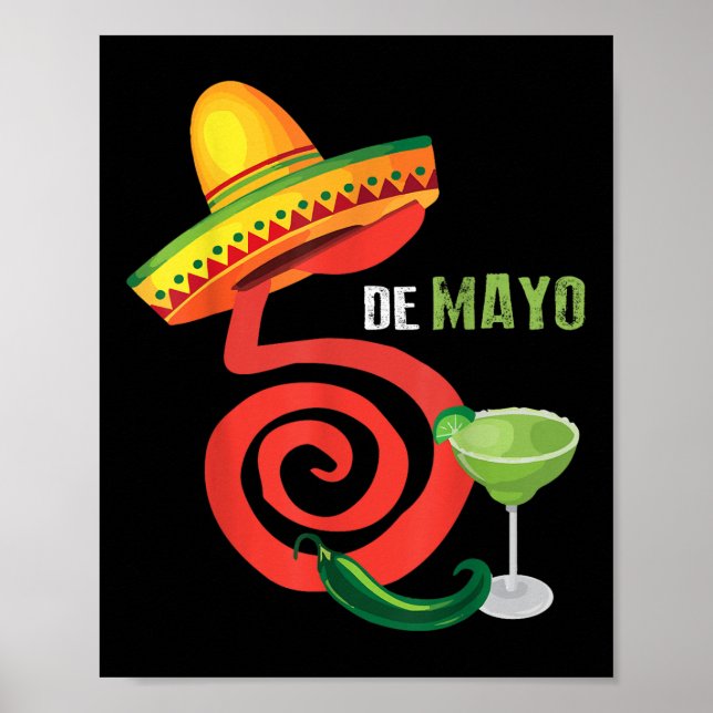 Poster Cinco De Mayo Fiesta Design Camisa 5 De Mayo Viva (Devant)