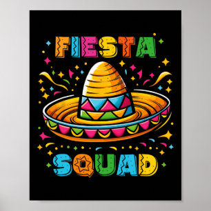 Poster Cinco De Mayo Fiesta Squad Parti Mexicain Cinco De