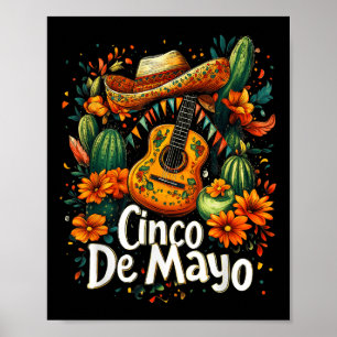 Poster Cinco De Mayo - Funny Mexican Poncho Fiesta Party