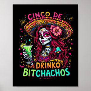 Poster Cinco De Mayo Funny Parti Mexicain Cinco De Drinko