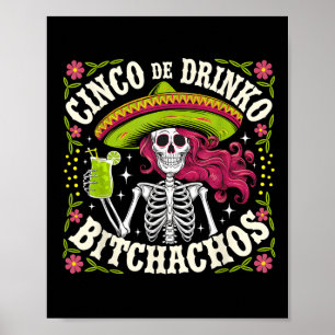 Poster Cinco De Mayo Funny Parti Mexicain Cinco De Drinko