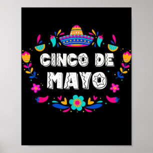 Poster Cinco De Mayo Hommes Femmes Enfants Mexicain Fiest