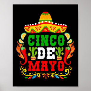 Poster Cinco De Mayo Lets Fiesta Squad 5 De Mayo Mexique