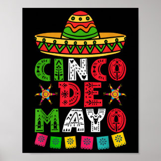 Poster Cinco De Mayo Lets Fiesta Squad 5 De Mayo Mexique
