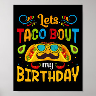 Poster Cinco De Mayo Lets Taco Sur Mon Anniversaire Mexic