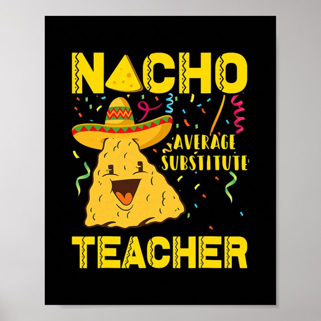 Poster Cinco De Mayo Nacho Enseignant Substitut Moyen (Devant)