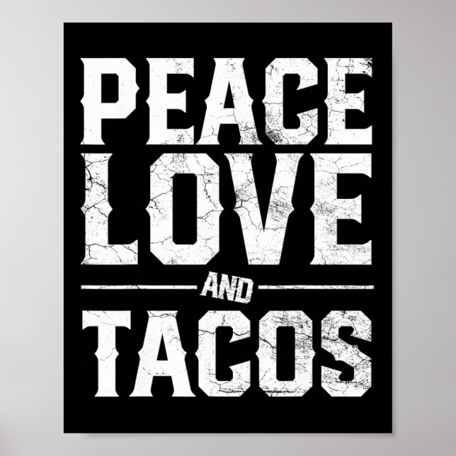Poster Cinco De Mayo Peace Love And Tacos Hommes Femmes M (Devant)