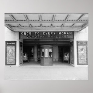Poster Cinéma Rialto, 1920. Photo ancienne