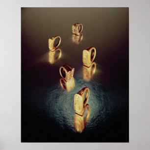 Poster Cinq anneaux, de la tombe de Tutankhamun