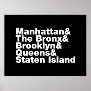 Poster Cinq Boroughs ~ New York