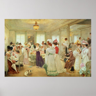 Poster Cinq Heures chez le Couturier Paquin, 1906