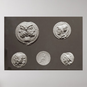 Poster Cinq pièces de monnaie