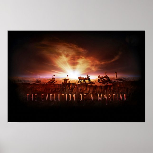 Poster Cinq rovers Mars réussis (Devant)