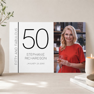 Poster Cinquante ans et Fabuleux Bannière Photo pour 50e 