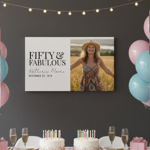 Poster Cinquante ans et Fabuleux Photo 50e Anniversaire