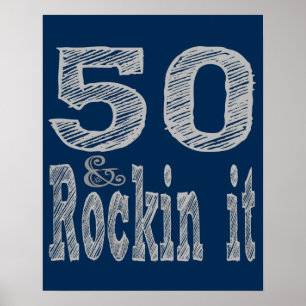 Poster Cinquante et Rockin Il Cinquantième anniversaire