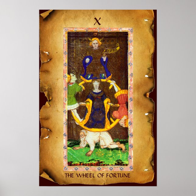 POSTER CIOTS DE RENAISSANCE ANTIQUE 10/LA ROUE DE FORTUNE (Devant)