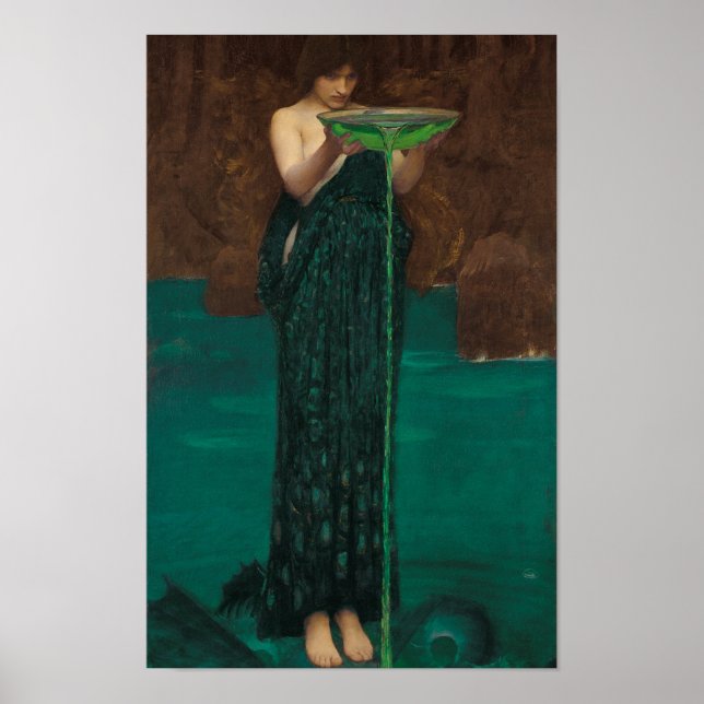 Poster Circe Invidiosa par John William Waterhouse (Devant)