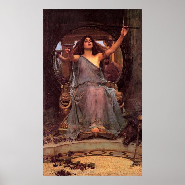 Poster "Circe Odysseus den Cup anbieten" (Vorne)