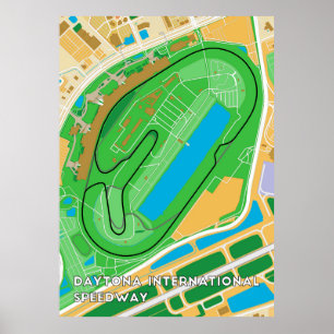 Poster Circuit automobile international de Daytona