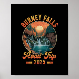 Poster Circuit de Burney Falls 2025 Vacances d'été Famill