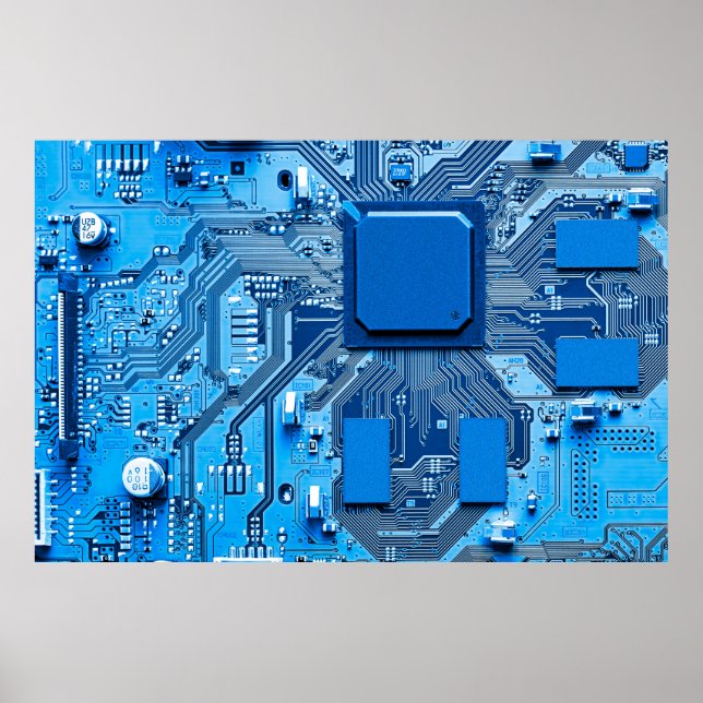 Poster circuit électronique fermer. circuit, carte, s (Devant)