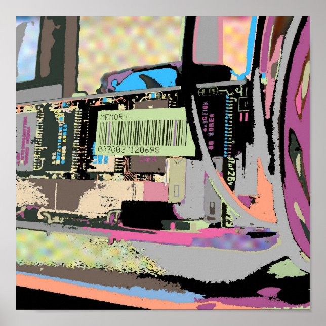 Poster circuit informatique (Devant)