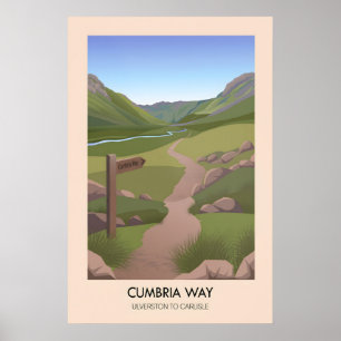Poster Circuit pédestre de grande randonnée de Cumbria Wa