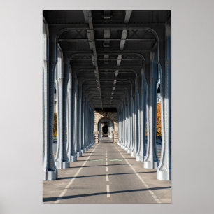 Poster Circuit sur le pont Bir-Hakeim - Paris, France
