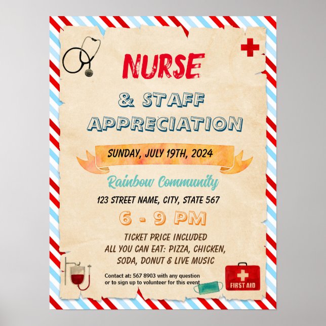 Poster Circulaire de l'école des infirmières et du person (Devant)