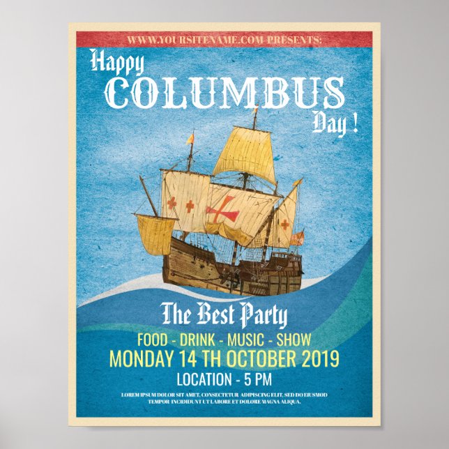 Poster Circulaire du jour Columbus (Devant)