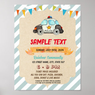 Poster Circulaire sur le thème de la police