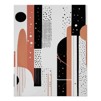 Poster circulos boho terracotta