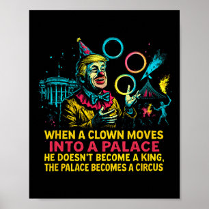 Poster Cirque clown présidentiel satire politique gouvern