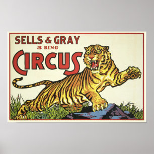 Poster Cirque de 3 anneaux - circa 1930