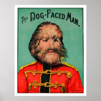 Poster Cirque Freak ! L'homme face au chien (ou garçon)