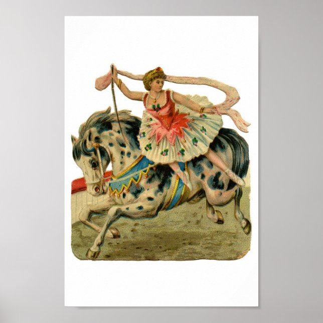 Poster Cirque vintage Ballerina Girl, (Devant)