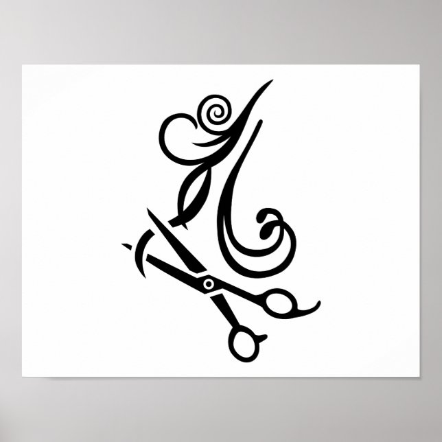 Poster Ciseaux de cheveux Coiffeur (Devant)
