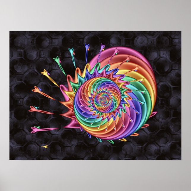 Poster Ciseaux en spirale (Devant)