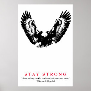 Poster Citation 2ÈME GUERRE MONDIALE de Pop Art Eagle par