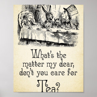 Poster Citation Alice in Wonderland - Thé - Citation de l